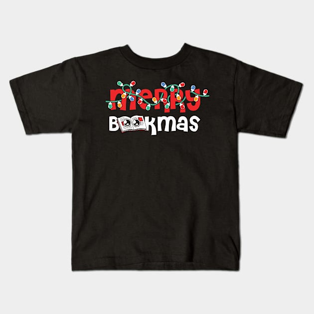 Merry bookmas Kids T-Shirt by MZeeDesigns